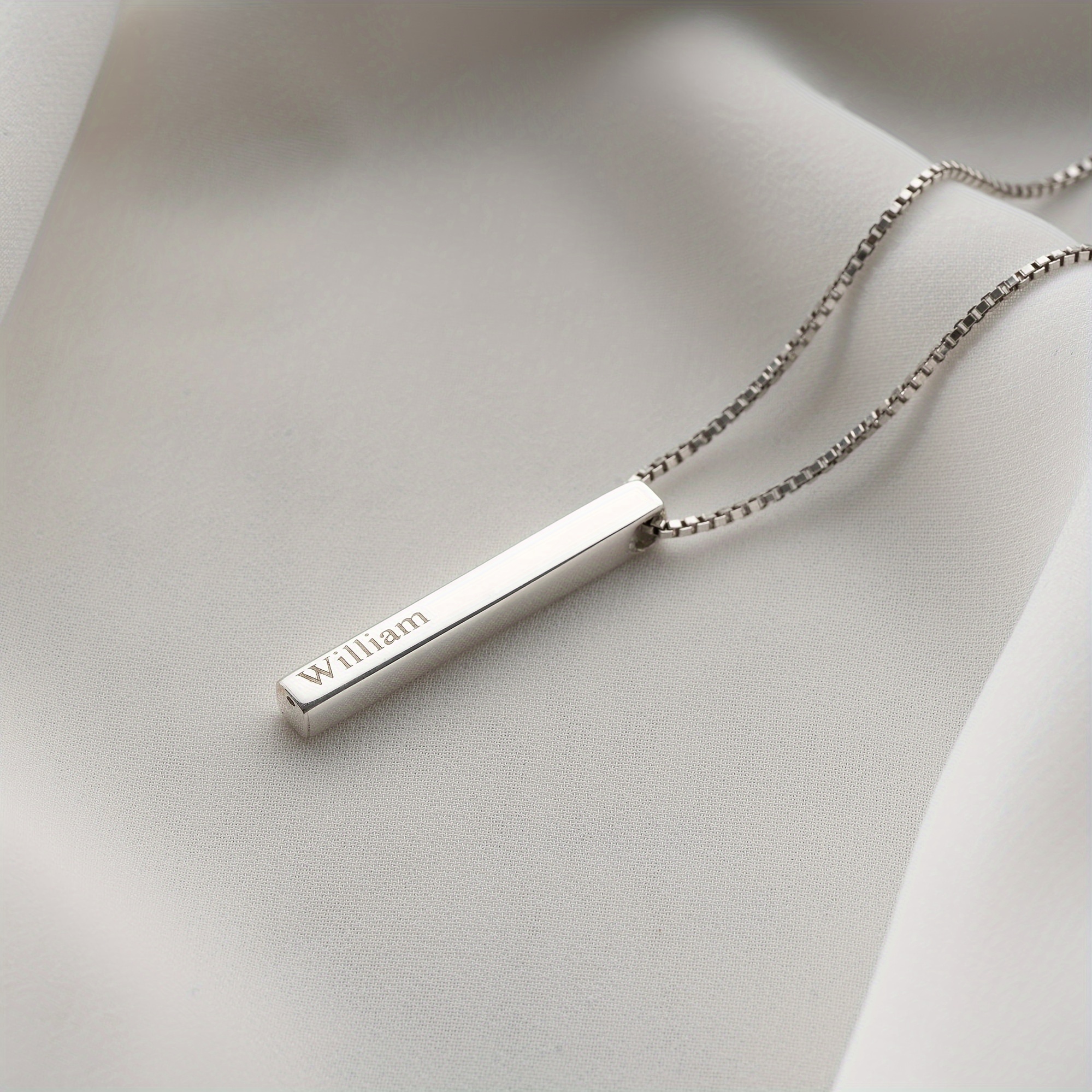 Personalized 18K Golden Plated Bar Pendant Necklace